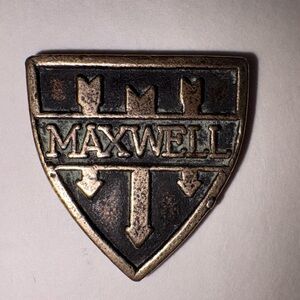 Maxwell Motor Company Brass Emblem Antique